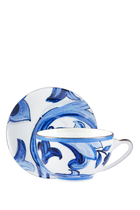 Fiore Blu Mediterreneo Tea Cup & Saucer